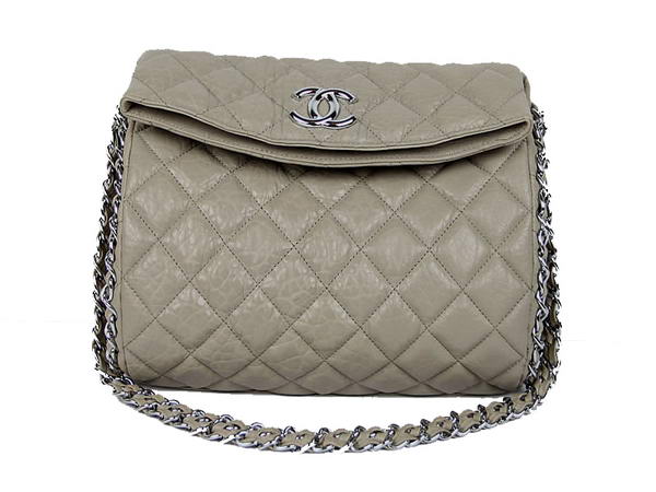AAA Chanel Tote Bag Original Bubble Leather A50167 Grey On Sale